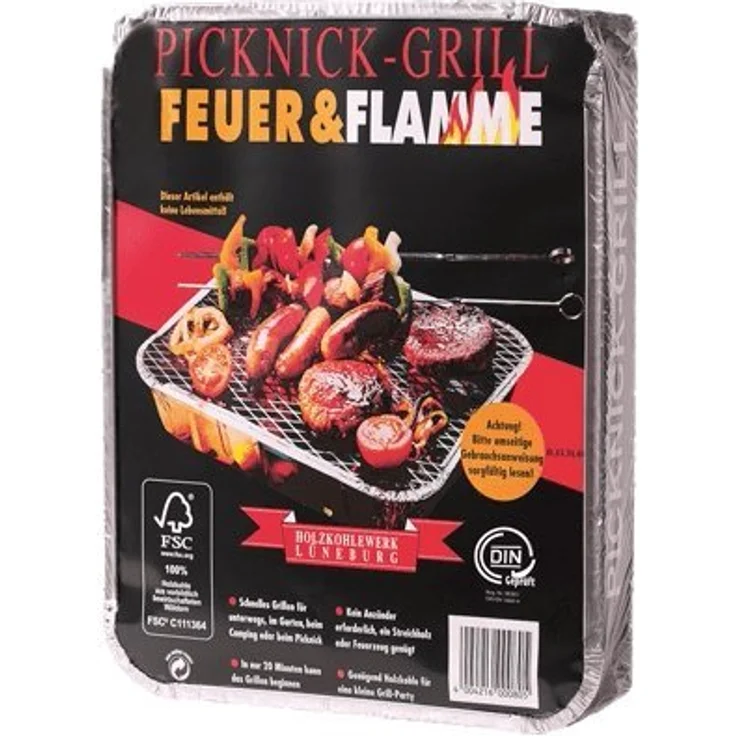 Feuer & Flamme - Picknick Holzkohlegrill – Bild 2