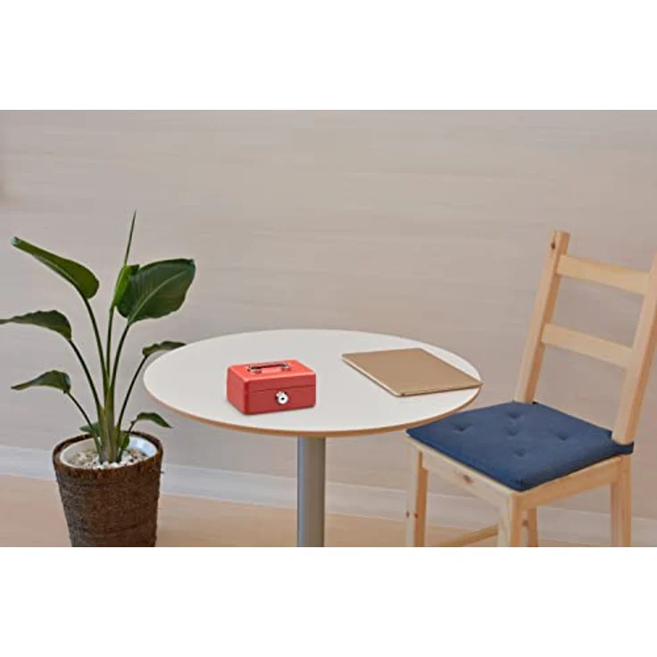 ARREGUI Elegant C9004 Geldkassette aus Stahl | Geldbox | 12,5 cm breit | Abschließbare Kasse mit Einwurfschlitz | Kleine Geldkassette mit Schlüssel | Geldkasse | rot – Bild 5
