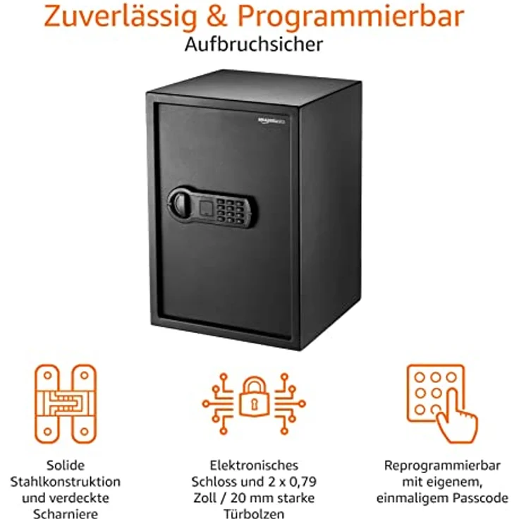 Amazon Basics - Haussafe, 50 l, Schwarz – Bild 2