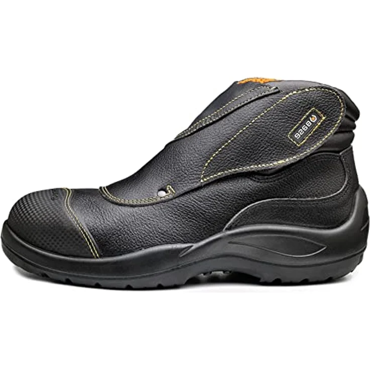 BASE B0410 Schweisserstiefel Welder S3, wasserdichtes Rindsvolleder, flammhemmende Nähte, Schutzkappe aus Stahl, hitzebeständige Sohle, schwarz, Größe 43 – Bild 2