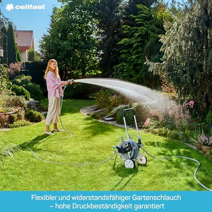Cellfast Gartenschlauch SET PLUS 3-lagiger Wasserchlauch mit dauerhafter Verstärkung aus Garn höchster Qualität, druck- und UV-beständig, 25 bar Berstdruck, 25m, 1-2 zoll, 10-290 – Bild 6