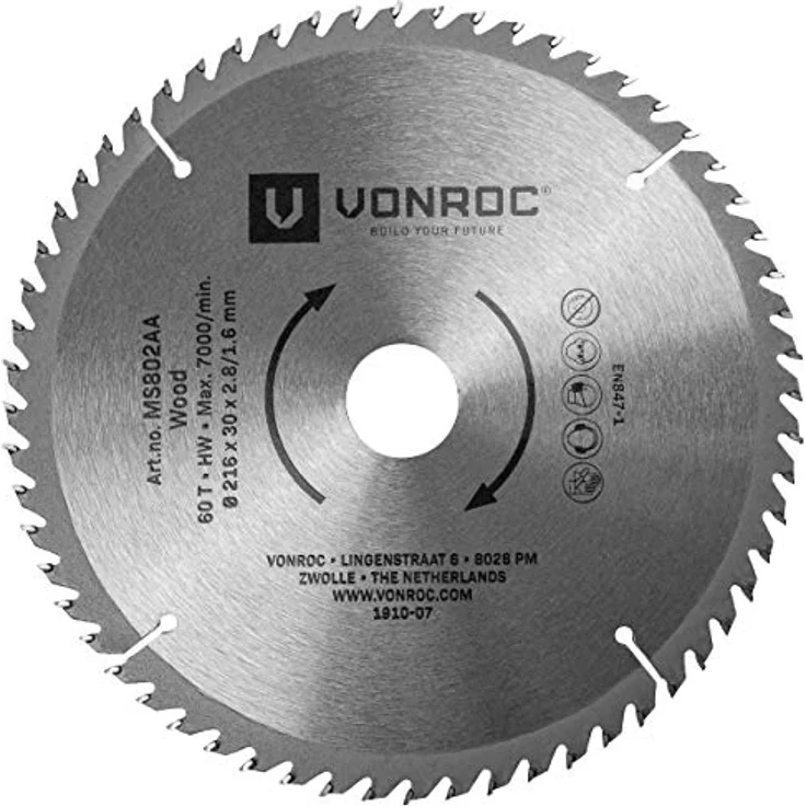 Sägeblatt für Kapp- und Tischsägen - 216 mm - 60 Zähne – für Holz – Universal – Bild 4