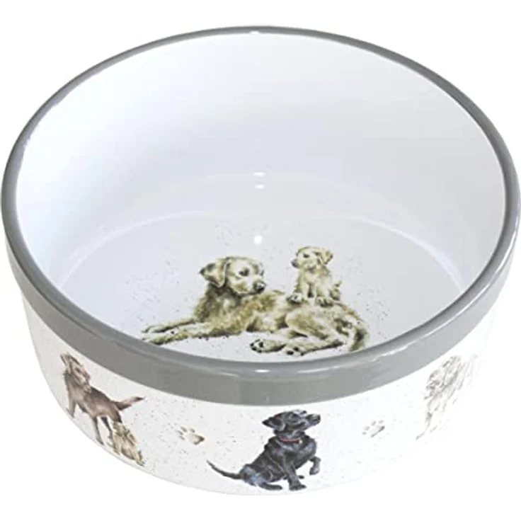 Wrendale Designs Steingut Hundenapf ca. 20,5cm D 1800ml Royal Worcester Schüssel mit Rasse-Hunde Portraits von der britischen Künstlerin Hannah Dale fürs Füttern & als Geschenk – Bild 3