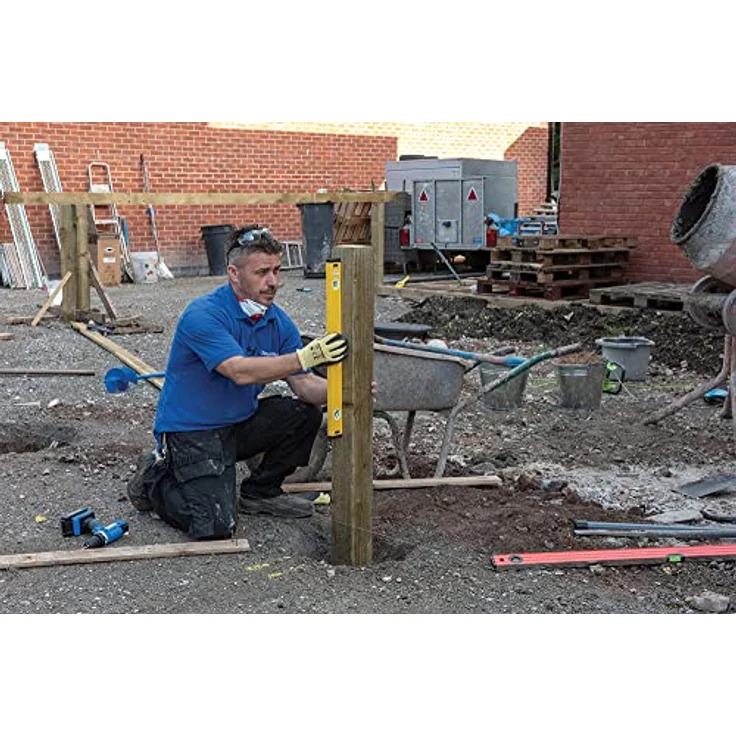 Silverline SL16 Wasserwaage 450 mm, Aluminium mit geschliffenen Ober- und Unterseiten – Bild 5