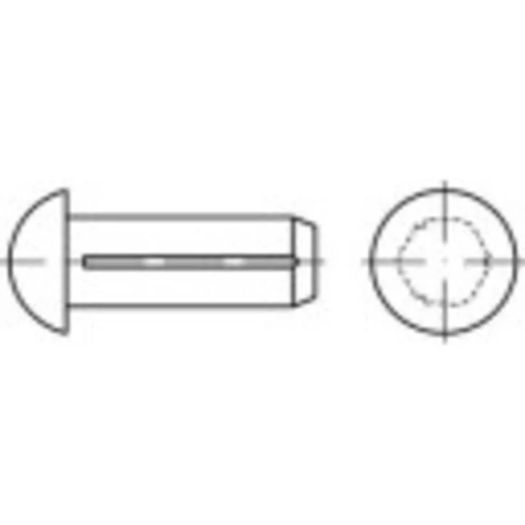 Toolcraft Halbrundkerbnagel, Edelstahl A2, Ø 5 mm, 16 mm lang, 100 Stück Packung für RC-Autos