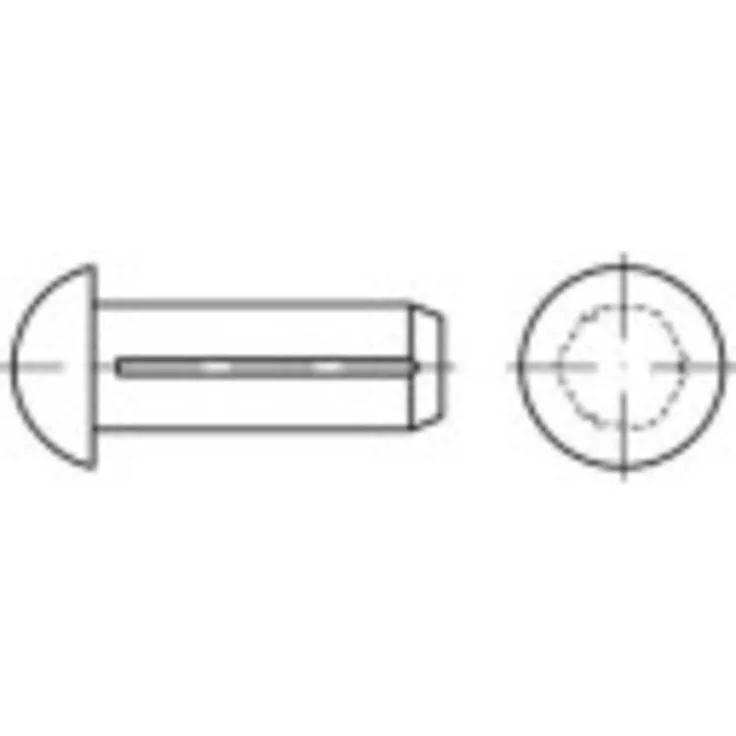 Toolcraft Halbrundkerbnagel, Edelstahl A2, Ø 5 mm, 100 Stück - ideal für RC-Autos und Modellbau