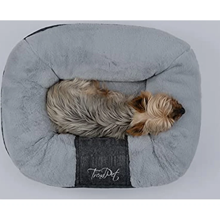 TrendPet LunaLounge Kuschelbett für Hunde und Katzen in 3 Größen und Farben (S, Grau) – Bild 4