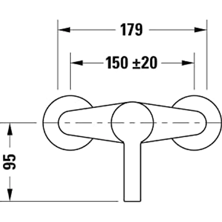 Duravit B24230 B.2 Duscharmatur Aufputz für 1 Verbraucher, Einhebel-Brausemischer mit Keramikmischsystem, Chrom – Bild 4