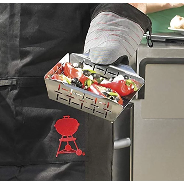 Weber 6481 Deluxe Gem sekorb 19x24 cm, Grillkorb, f r Fisch, Fleisch und Gem se, aus Edelstahl - Preisvergleich – Bild 5