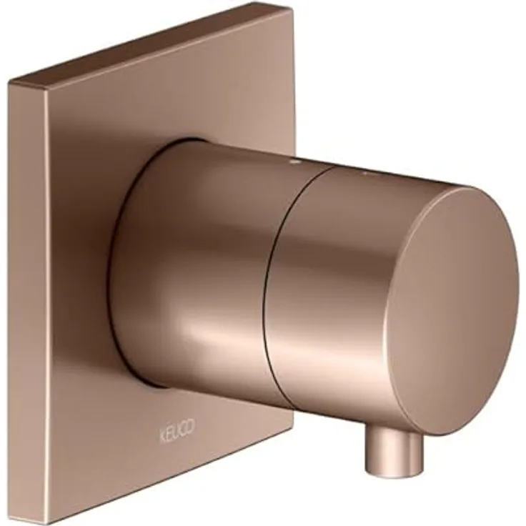 KEUCO IXMO Umstellventil Unterputz für 2 Verbraucher, Comfort Griff, ohne Absperrung, eckige Rosette, rotgold gebürstet, 59556291002