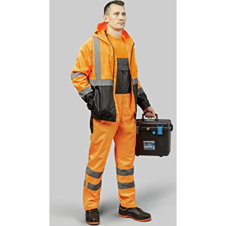 Högert Warnschutz Regenlatzhose -'-'Volme-'-' Orange 3XL – Bild 3