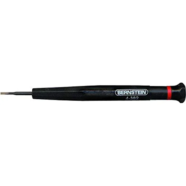 BERNSTEIN TOOLS FOR ELECTRONICS Uhrmacher-Schraubendreher 4-380-14, 1,4 mm mit schwarzem Kunststoffheft und drehbarer Fingerkappe – Bild 2