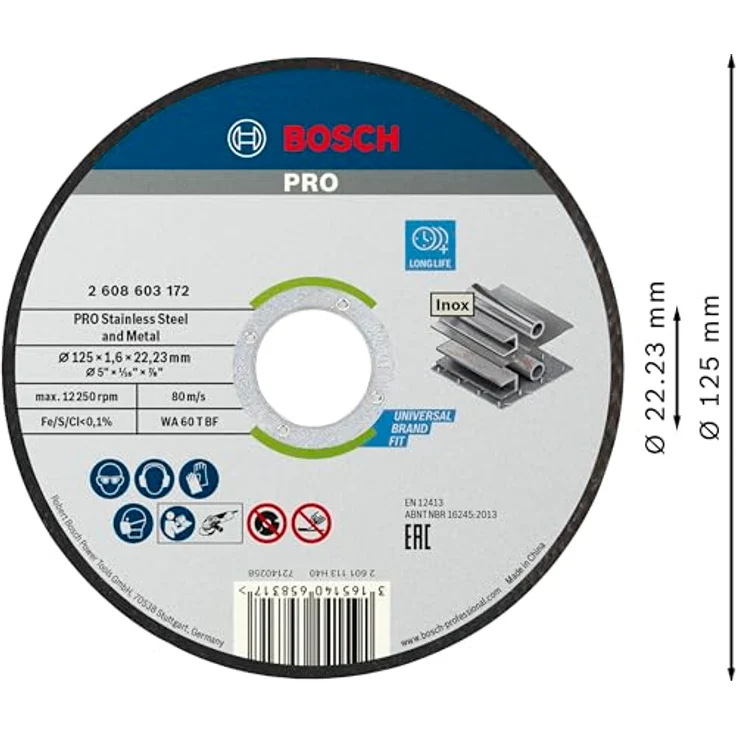 Bosch 2608603172 Inox gerade Trennscheibe – Bild 2