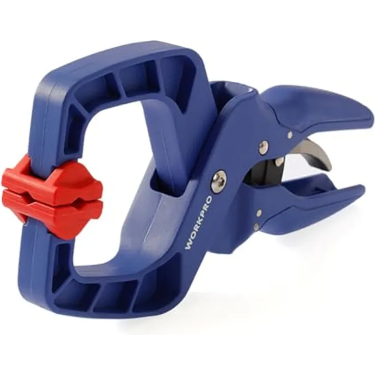 WorkPro Ratschenzwinge WP232014, Spannweiche 50mm, Ausladung 50mm, ideal für Befestigung und Installation