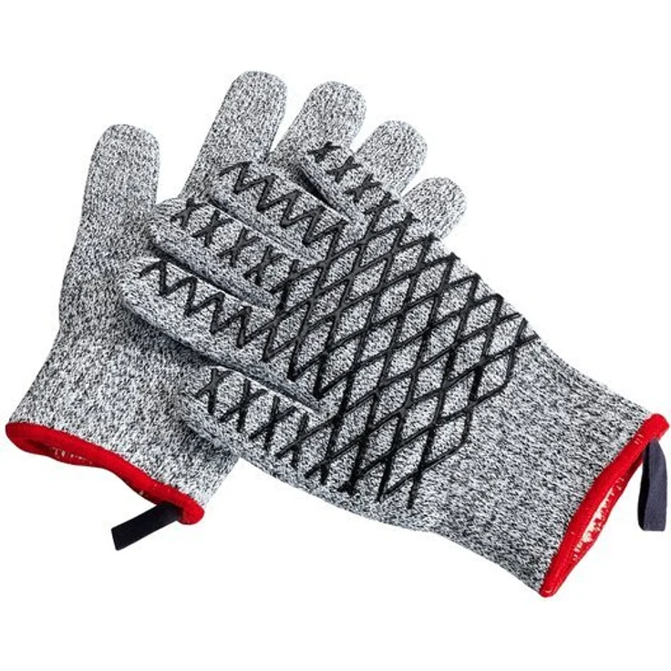 Maximex Grillhandschuhe 2in1, Hitze- & Schneideschutz für Damen, schwarz (Set, 2-tlg) – Bild 1