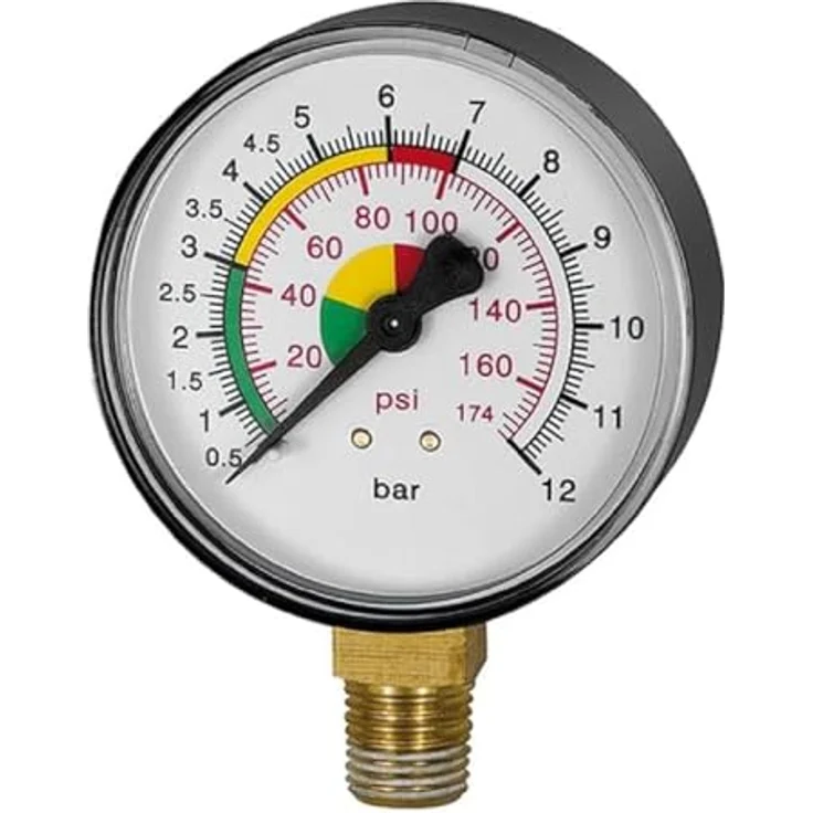 RIEGLER Manometer 136797-39.703, ø 63 mm, ungeeicht, Anschluss unten, hochwertiges Material, 1 Stk. – Bild 3