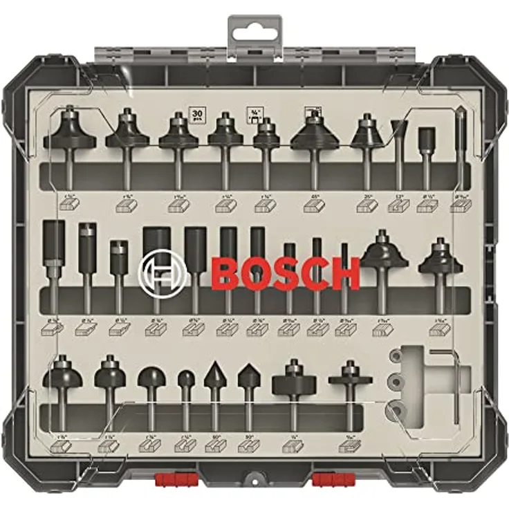 Bosch Professional 30tlg. Fräser Set Mixed (für Holz, für Oberfräsen mit 1/4 Zoll Schaft) - Preisvergleich