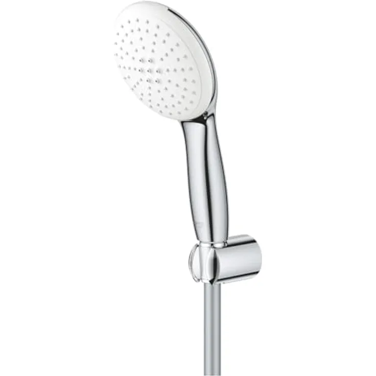 Grohe Tempesta 110 Duscharmatur, Handbrause mit 125 cm Schlauch, ShockProof Silikonring und zwei Strahlarten
