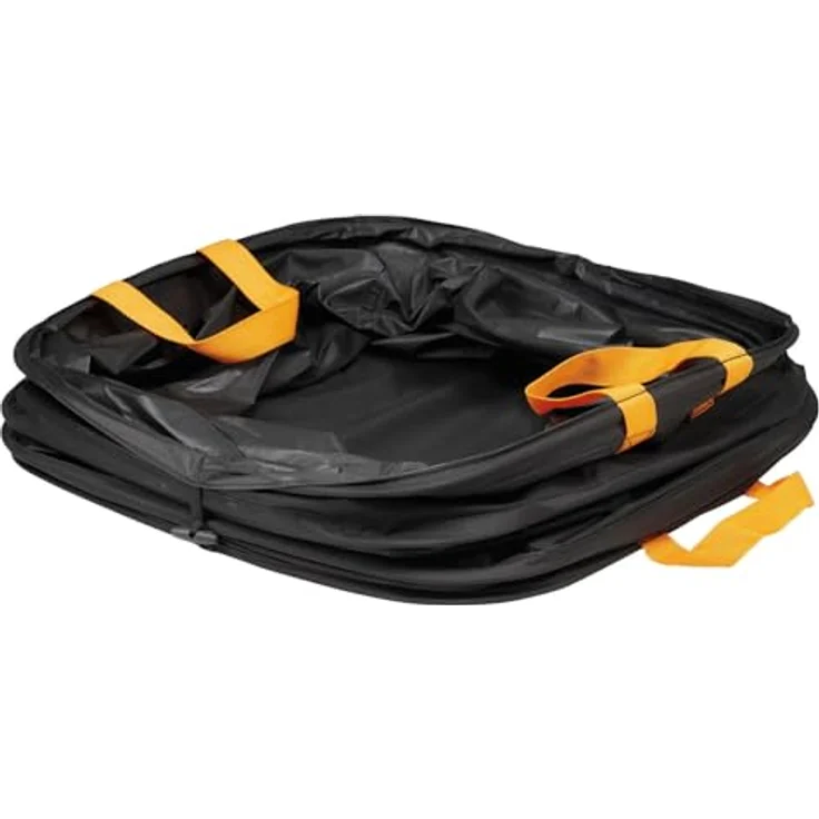 Fiskars PopUp-Gartensack mit Griffen, Platzsparend faltbar, Fassungsvermögen: 175 L, Höhe: 70 cm, Breite: 50 cm, Schwarz-Orange, Ergo, 1028372 – Bild 3