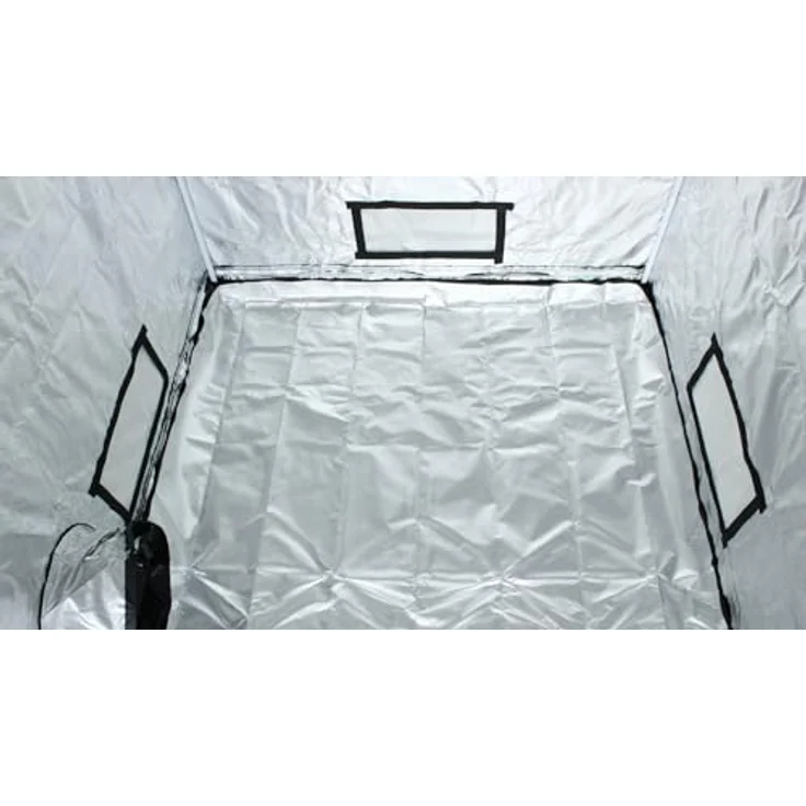 Hongyi Growbox 80x80x160 cm, Schwarz, Anzuchtzelt mit hoher Reflektivität, Growzelt mit stabilem Metallrahmen und Belüftungsklappen – Bild 5