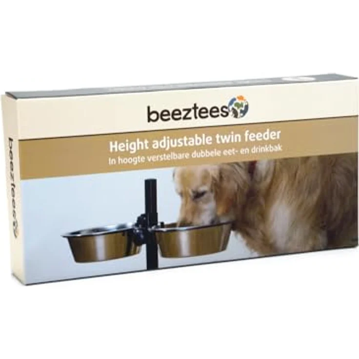 Beeztees BZ NAPFSTAENDER MIT 2X25CM EDE (5.06 l), Futternapf, Edelstahlnäpfe, Anti-Slip, spülmaschinenfest, schwarz – Bild 8