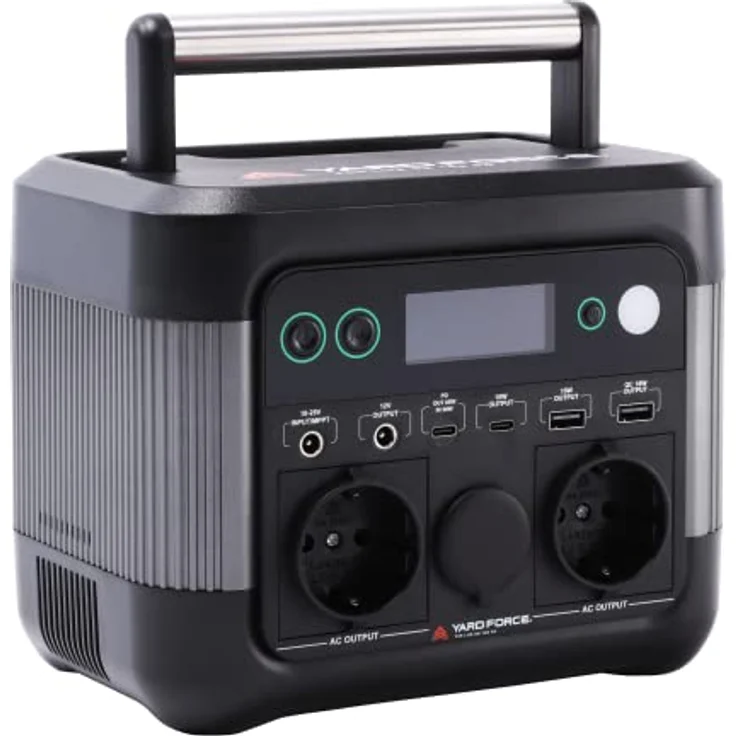 Yard Force Power Station LX PS300, mobile Powerstation mit 300 W, 20 Ah, 2x USB-C, 2x USB-A, 2x 230 V, klappbarer Tragegriff – Bild 1