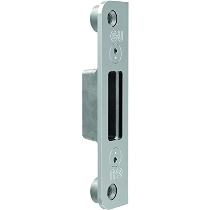 G-U 6-40032-AF-0-1 BKS Schließplatte Schließblech 13 mm verdeckt universal, für Automatikriegel automatisches Türschloss Stahl dekorsilber, Silber - G-U Schließplatte 13 mm für Automatikriegel, universal, Stahl dekorsilber – Bild 2