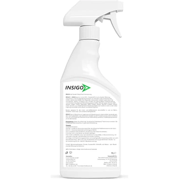 INSIGO Biozidfreies Milben Abwehr 1L – Mittel für Hausstaubmilben abwehren – Milbenspray für Matratzen – Fleckenfrei – Deutsche Qualitätsmarke – Bild 2