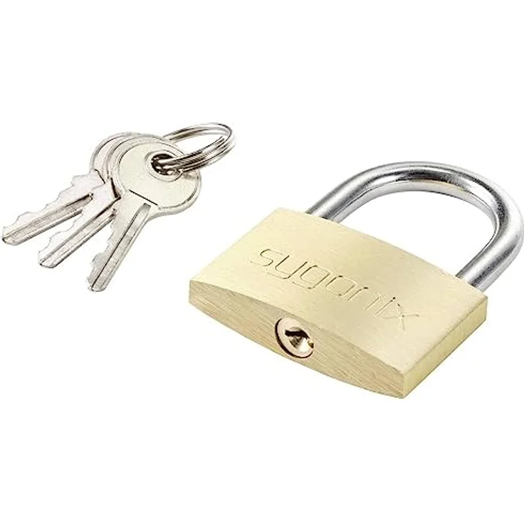 Sygonix Vorhängeschloss Sygonix SY-5045284 Vorhängeschloss 39.8 mm verschieden schließend Go, aus korrosionsbeständigem Messing - Preisvergleich – Bild 2