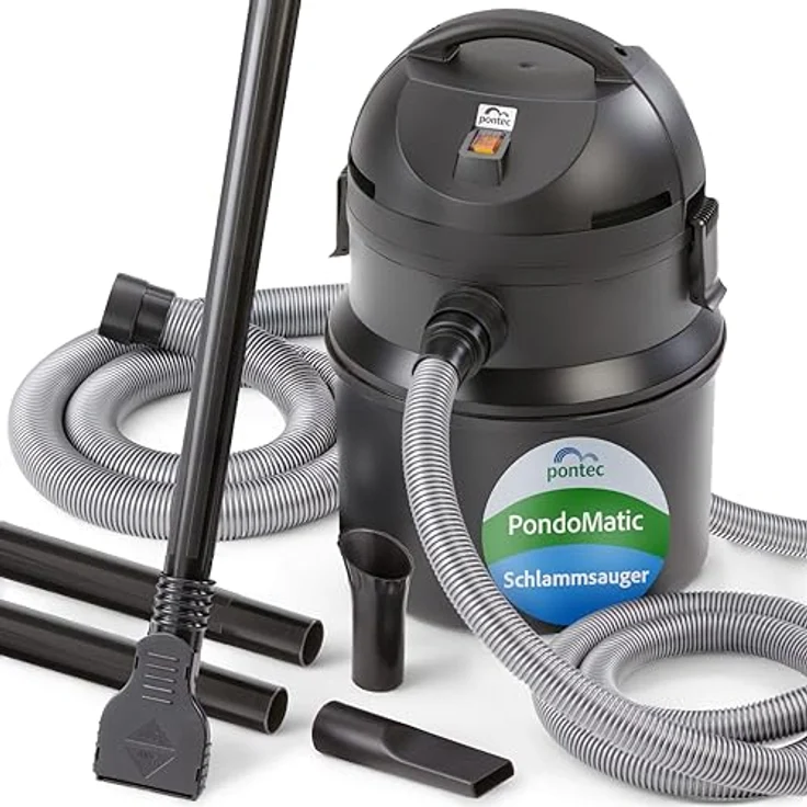 Pontec Teichschlammsauger Pondomatic, 1.400 W, 30 l, mit 3 Saugdüsen und automatischer Entleerung – Bild 1