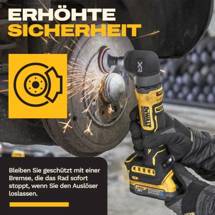 DEWALT 18V XR Akku-Winkelschleifer DCG421N-XJ, bürstenlos, kompakt, mit LED-Arbeitslicht und hoher Drehzahlregulierung – Bild 5