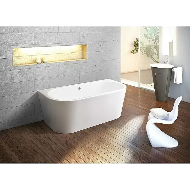 Ottofond Whirlpool Siesta XS, 165 x 75 cm, Sanitäracryl, Weiß, Komfort-Silentsystem mit Fernbedienung und Ozonator
