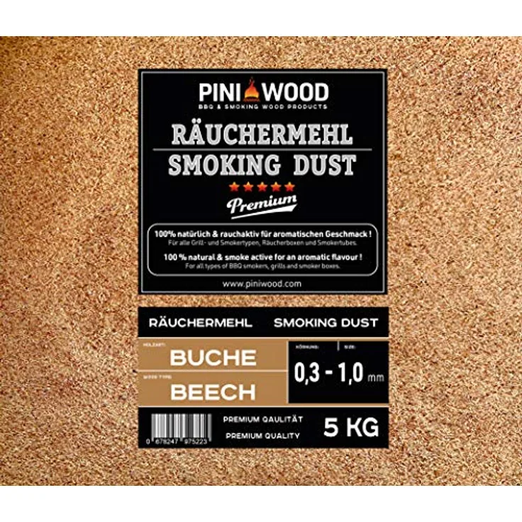 5 Kg Räuchemehl Buche 0,3-1 mm Smoking Dust Räucherspäne 18 Liter
