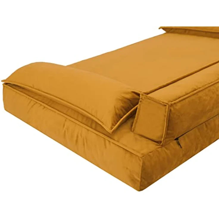 DOGGY Hundebett Haustierbett Hundeliegen Hundecouch Liegen Hundekissen Bett Sofa Hundekorb Tierbett Weich Hundesofa Matratze Schlafplãtze, Gelb, 99 x 66 cm – Bild 3