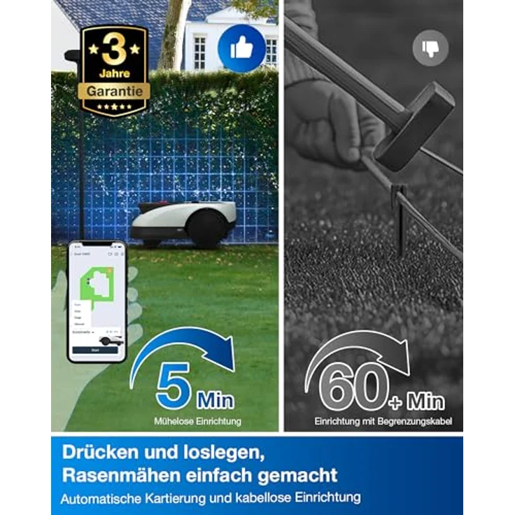 Ecovacs Mähroboter GOAT O500 Panorama mit präziser Navigation, Weiß, One Size – Bild 2
