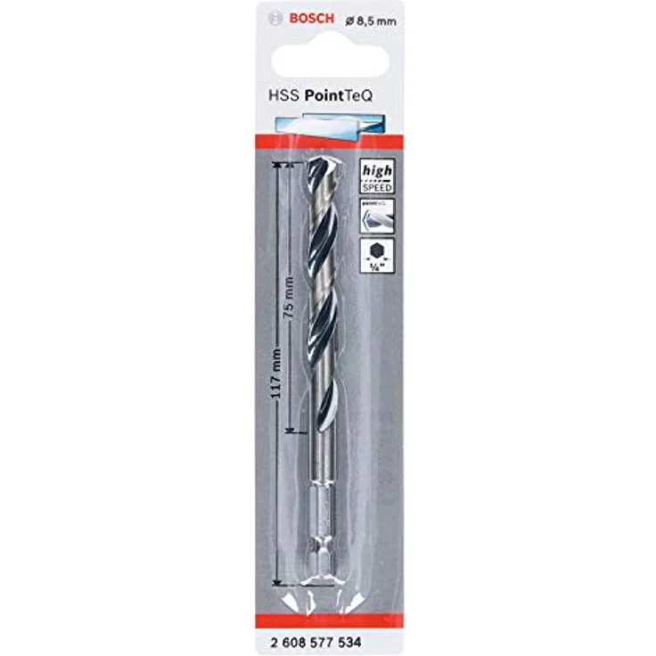 Bosch Accessories Spiralbohrer PointTeQ, HSS mit Sechskantschaft für Metallbearbeitung, 1 Stück – Bild 1