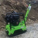 ZIPPER Rüttelplatte, max. 4300 vpm, (LxB) 40x63 cm, Vor- und Rücklauf, inkl. Gummimatte und Fahrwerk