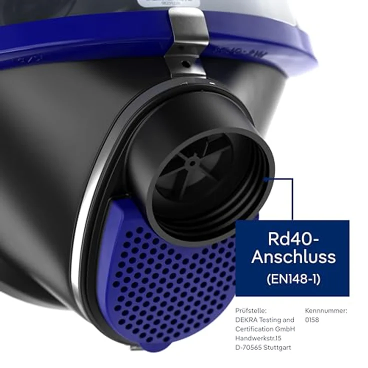 Dräger X-plore 6300 Quality full-face respirator mask with standard thread Rd40 connection for personal and industrial applications – Bild 4