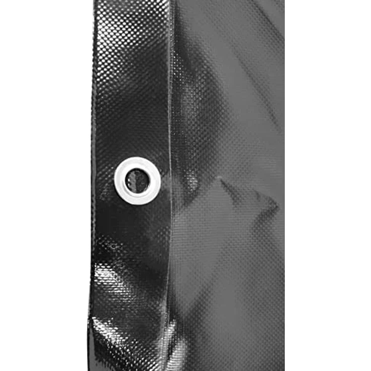 Jago Abdeckplane - 650 g-m², Wasserdicht & Reißfest, Aluminiumösen, Schwarz, 4 x 8 m, Beidseitig Beschichtet - PVC-Schutzplane, LKW Plane Gewebeplane, Regenplane – Bild 10