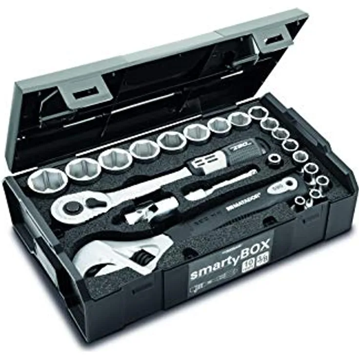 Matador smartyBox S2, Werkzeugkoffer 25tlg. mit Steckschlüsselsatz, Umschaltknarre Z90 und SuperChrom-Beschichtung