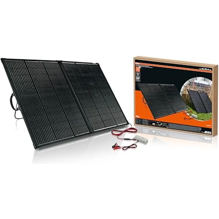 Osram BATTERYcharge SOLAR 200W, Monokristallines Solarmodul für netzunabhängige Stromversorgung, 12 V, 5 V, wasserdicht, 13.90 kg – Bild 1
