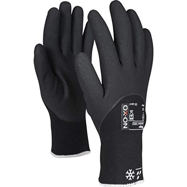 OX-ON HandschuhMan Freeze Arbeitshandschuhe Winter Gr. 7-11 Thermo gefüttert, Schnittfestigkeitsstufe B, Touch-Funktion, Größe 9/L