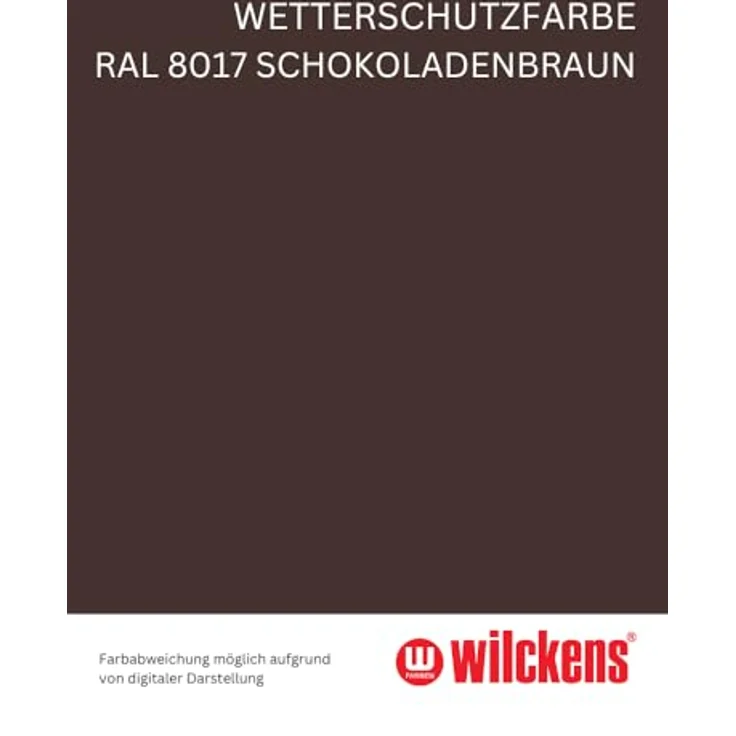 Wilckens Wetterschutzfarbe, Schokoladenbraun 2,5l Innen & Außenbereich – Bild 3