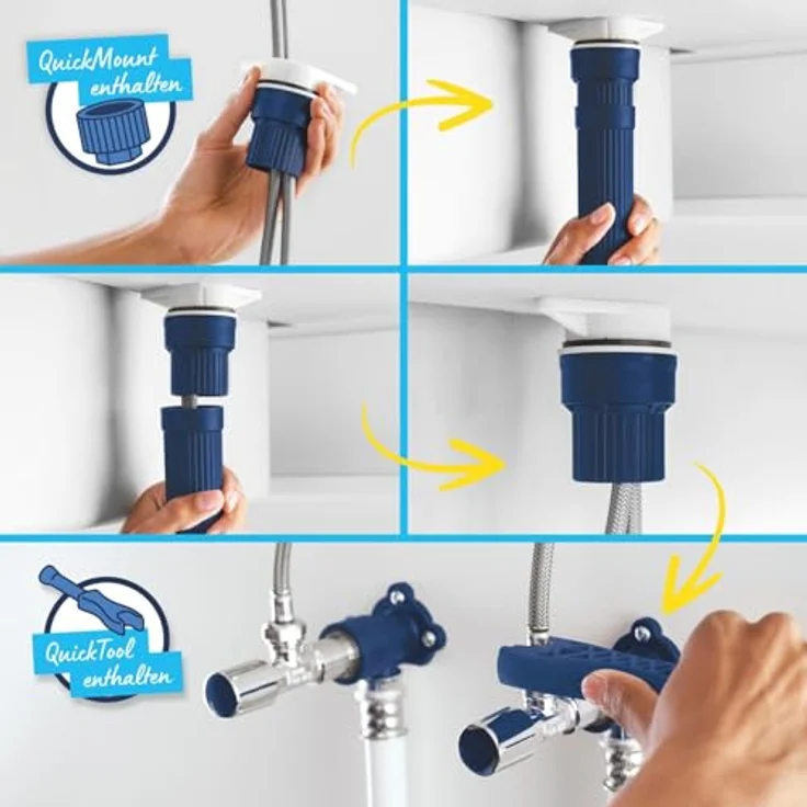 Grohe Start Einhand-Küchenarmatur herausziehbar mit flachem Auslauf, temperaturbegrenzt, Mattschwarz – Bild 7