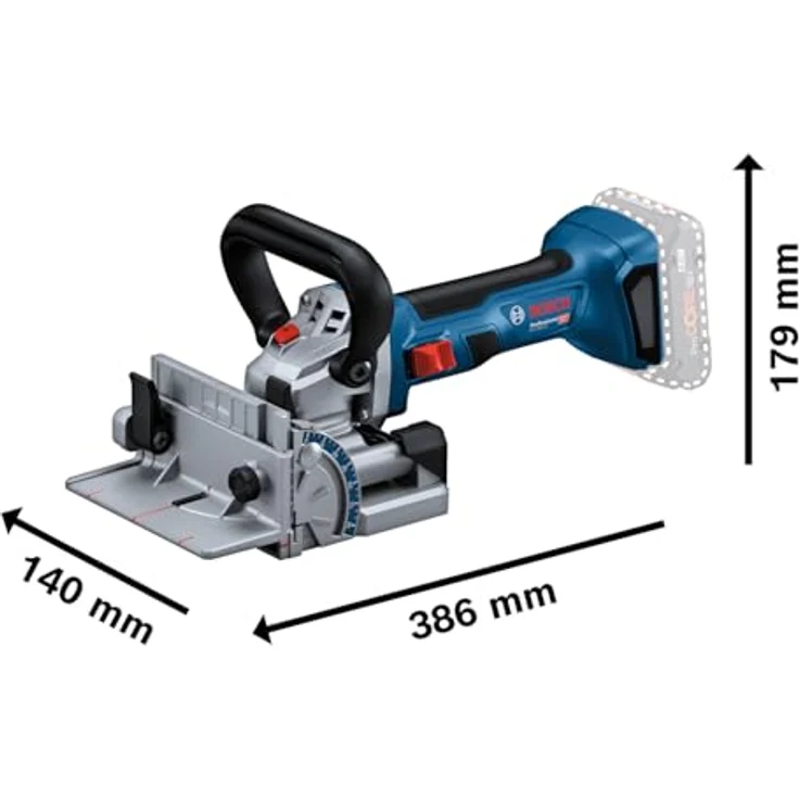 Bosch Professional GFF 18V-22, Akku-Flachdübelfräse mit 105 mm Scheibenfräser, Staubbeutel, ergonomischem Griff, ohne Akku/Ladegerät – Bild 5
