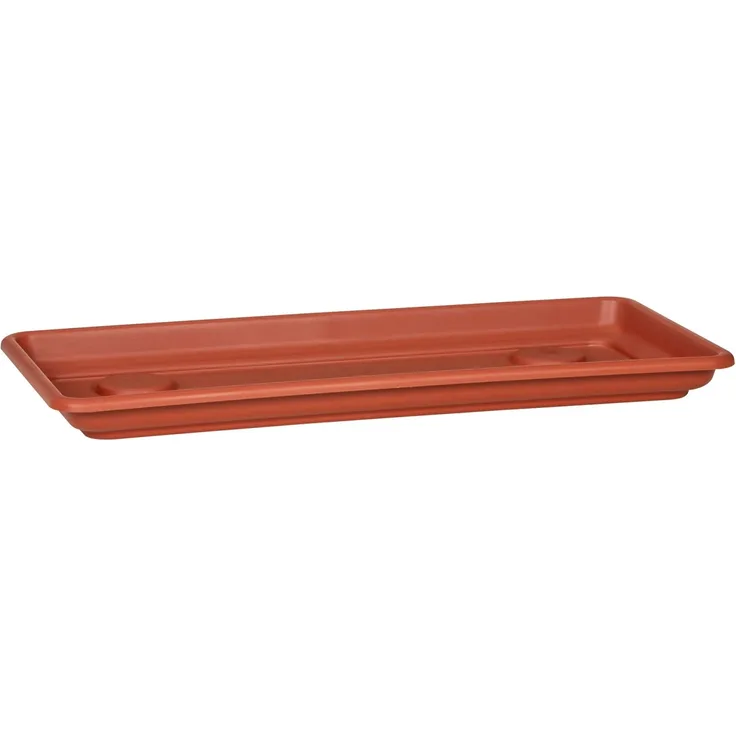 Scheurich Untersetzer für Pflanzkasten Nora, 6 cm x 34 cm x 75 cm, aus hochwertigem Kunststoff, Terra