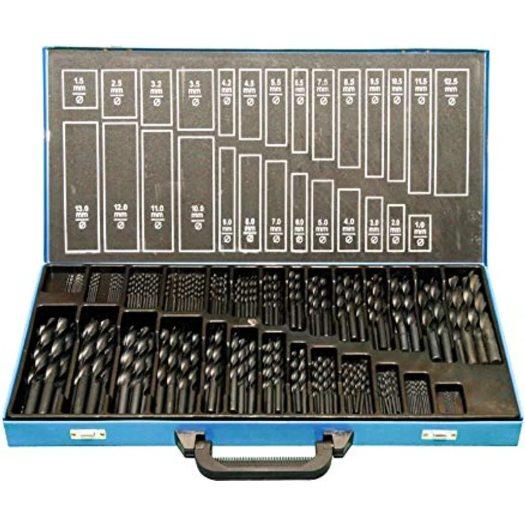 PeTools 230tlg. Spiral-Bohrer HSS-R (1-13mm), Metallbohrer, Stahlbohrer, dampfangelassene Oberflächenbehandlung – Bild 1