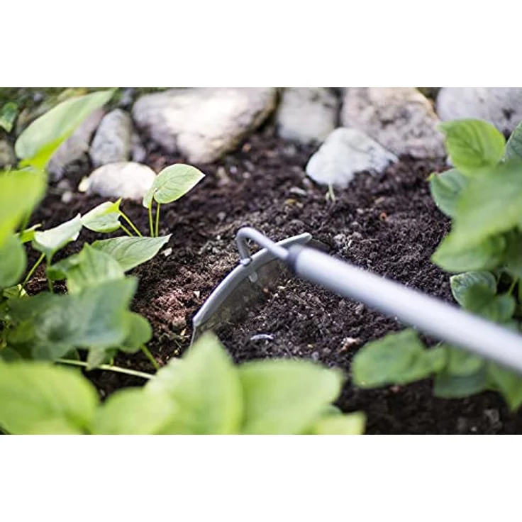 Fiskars Hacke, Länge: 155 cm, Breite: 18,5 cm, Stahl-Kopf-Aluminium-Stiel, Schwarz-Grau, Ergonomic, 1000675 – Bild 4