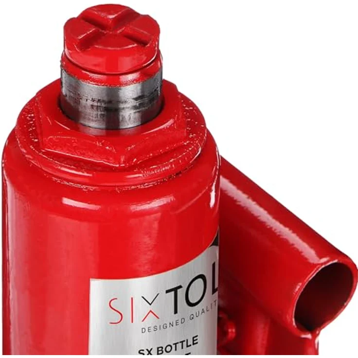 Sixtol SX BOTTLE JACK 20T, Hydraulischer Flaschenheber mit 20 Tonnen Hubkapazität, rot – Bild 4