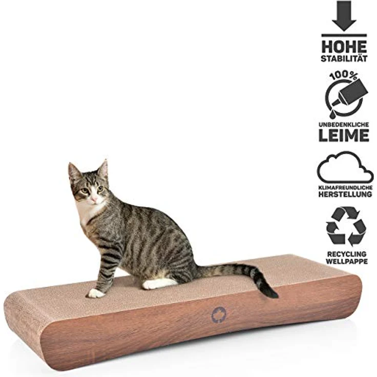 CanadianCat Kratzbrett Jumbo Wave, Walnuss (1.15 cm, Braun), Katzenbaum – Bild 2